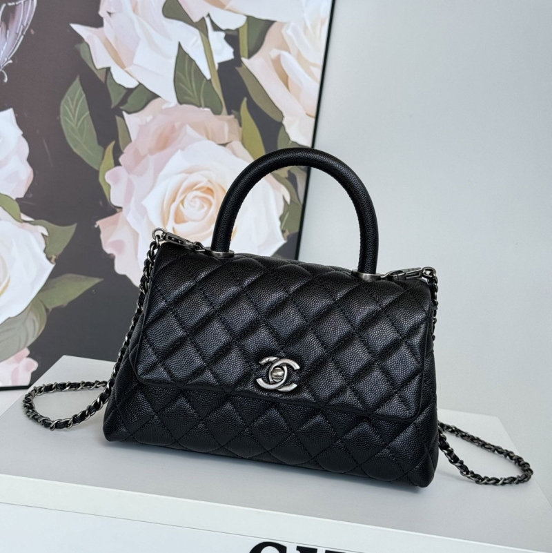 Ch*el top handle bags